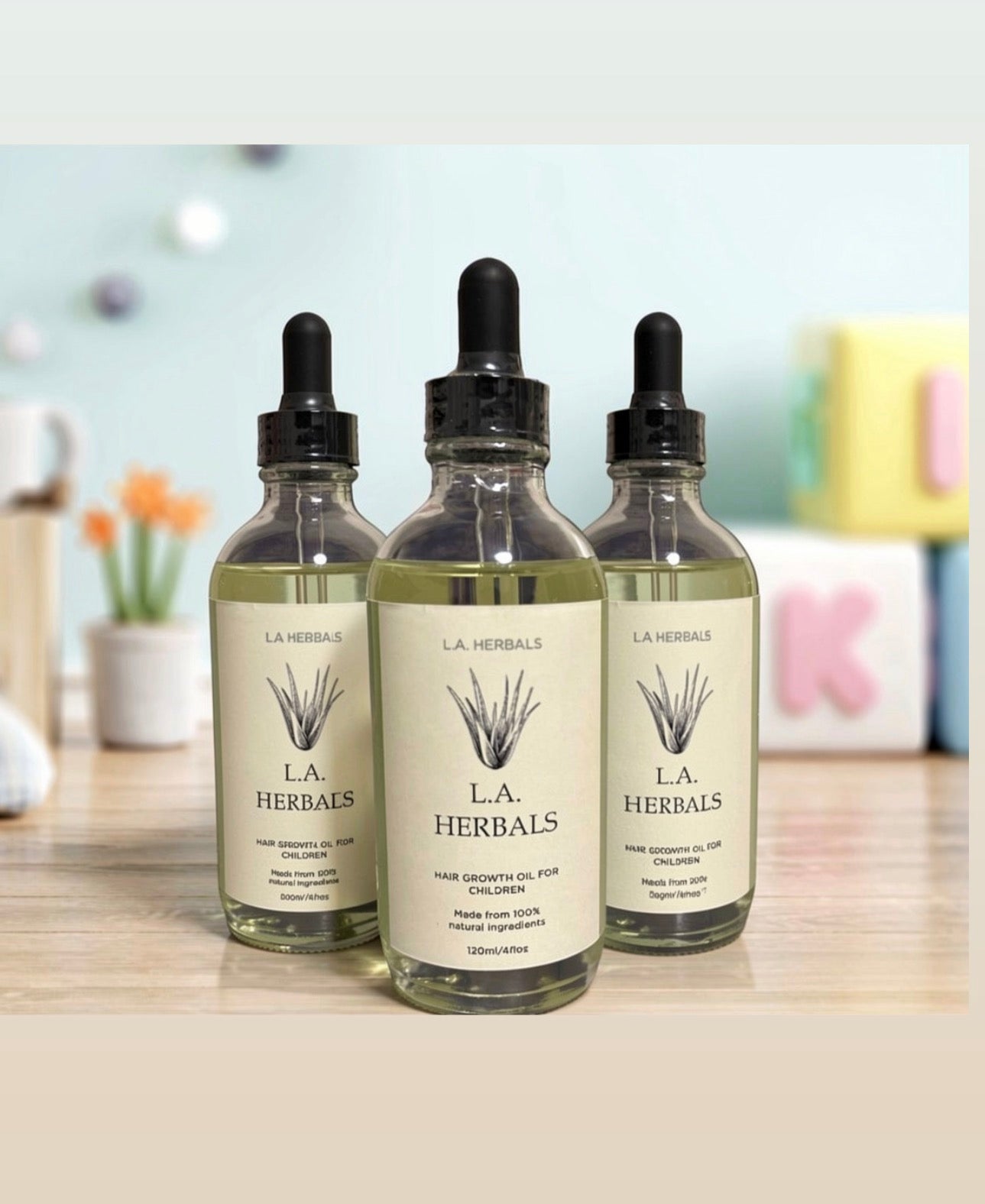 L.A. Herbals Children's Hair Growth Oil Triple Pack